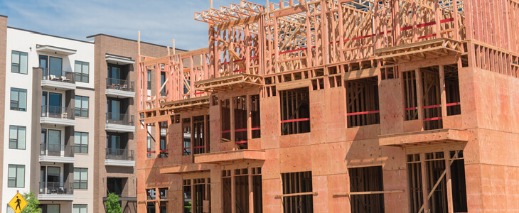 A housing construction project in Dallas