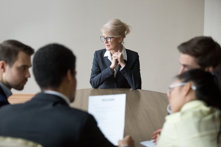 Older woman singled out in meeting