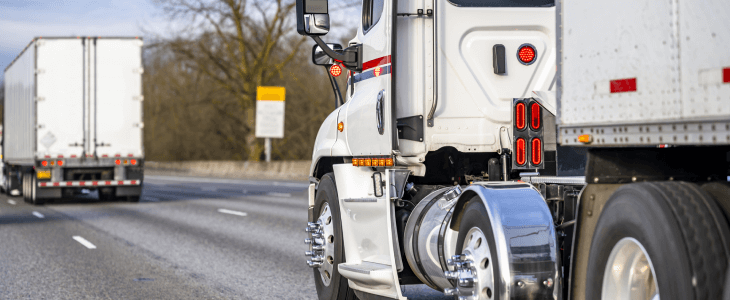 Commercial truck on the highway