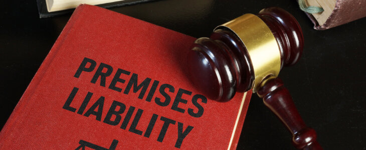 Premises liability is shown using a text on the book
